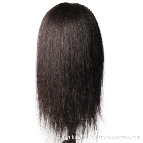 100% Real Human Hair Training Head Hair Practice Manikin Head Hairdressing Dummy Salon Head